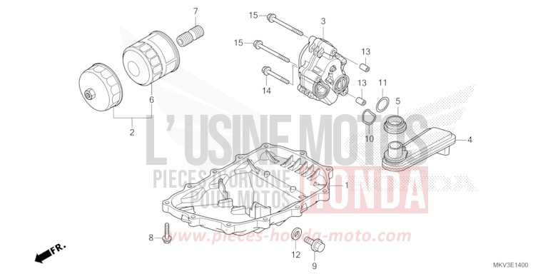 OELWANNE/OELPUMPE von Forza 750 GRAPHITE BLACK (NHB01) von 2022
